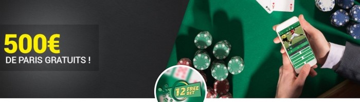 500€ mis en jeu le 23/11 pour le One Two Freebet d'Unibet