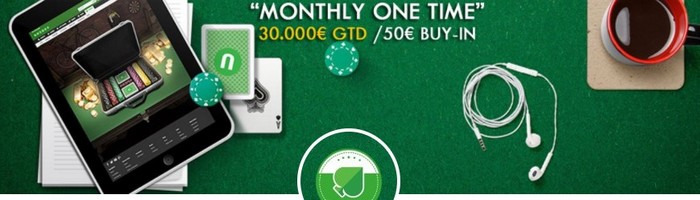 30.000€ mis en jeu jeu chaque mois pour le tournoi de poker Monthly One Time
