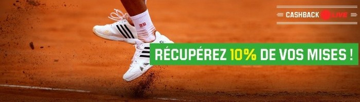 Cashback Tennis sur le tournoi de Rome sur Unibet